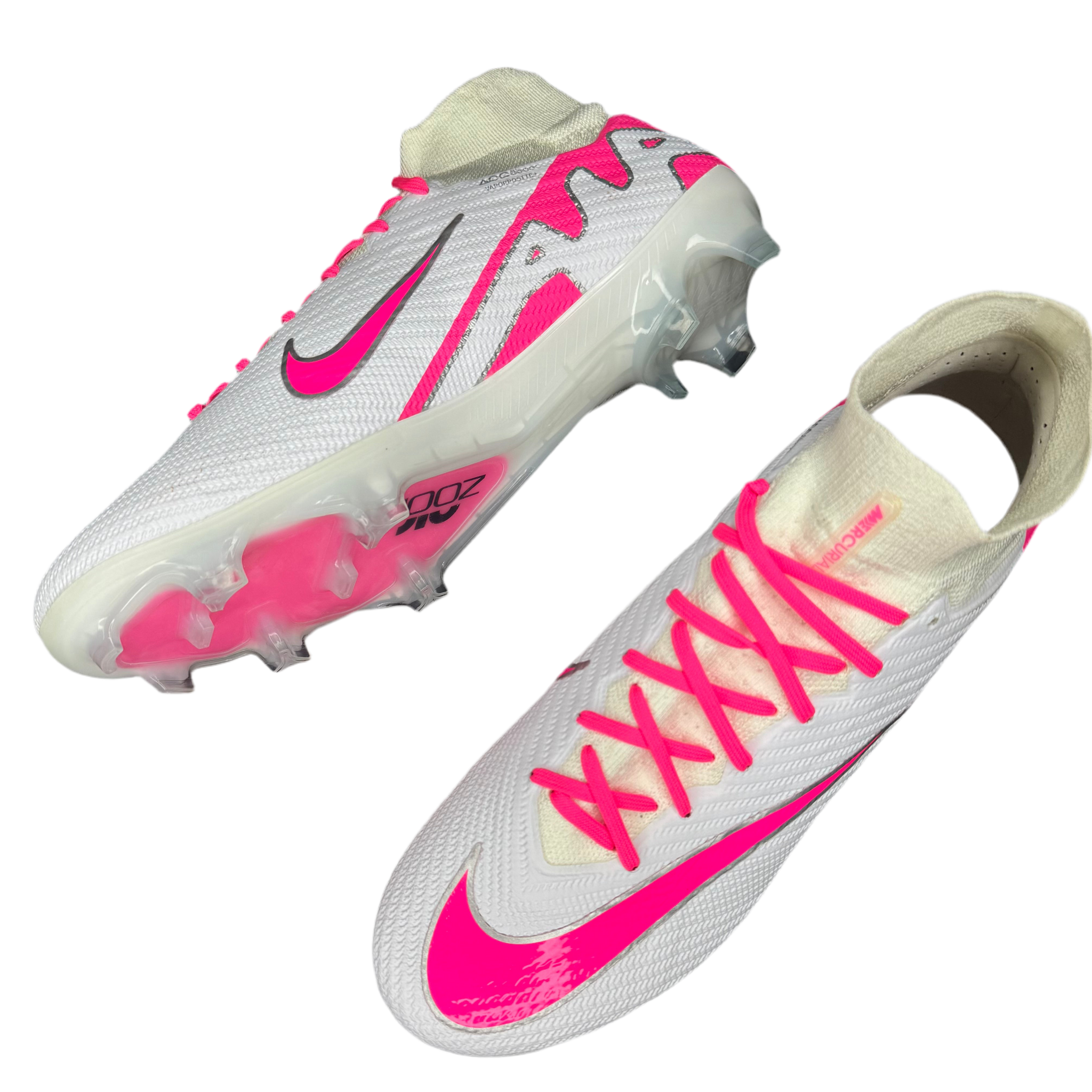 NIKE AIR ZOOM MERCURIAL SUPERFLY 9 ELITE FG WHITE/PINK NIKEID